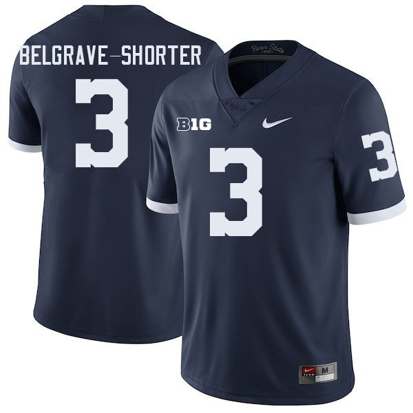 Antoine Belgrave-Shorter Penn State Jersey,PSU Nittany Lions #3 Antoine Belgrave-Shorter Football Un